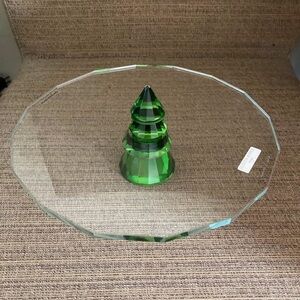 Judith Ripka Home Crystal Tree Holiday Serving Centerpiece Platter NWT